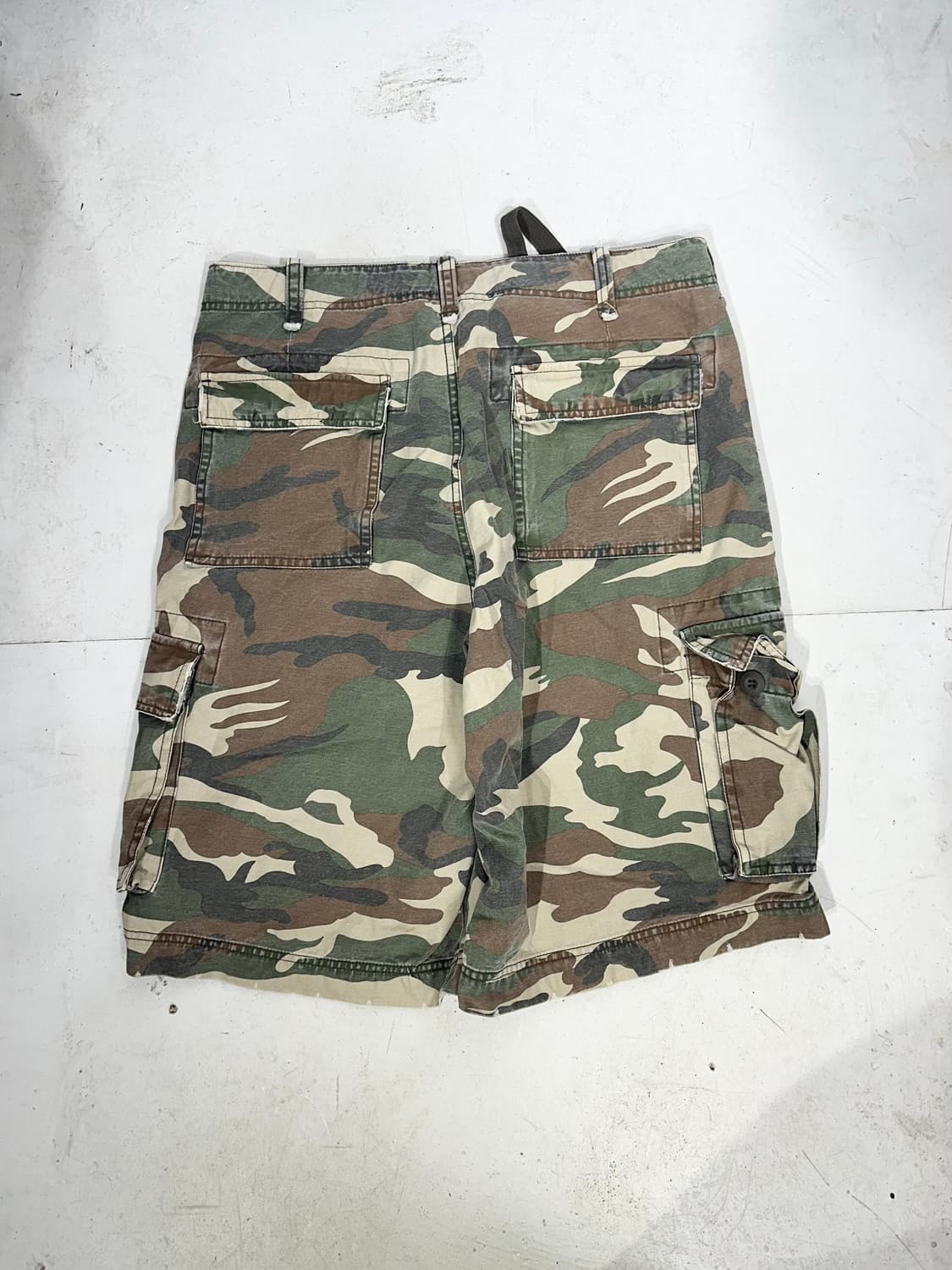 빈티지 calvin 밀리터리 카모 버뮤다 하프 팬츠 카고 반바지 XL 상품이미지5