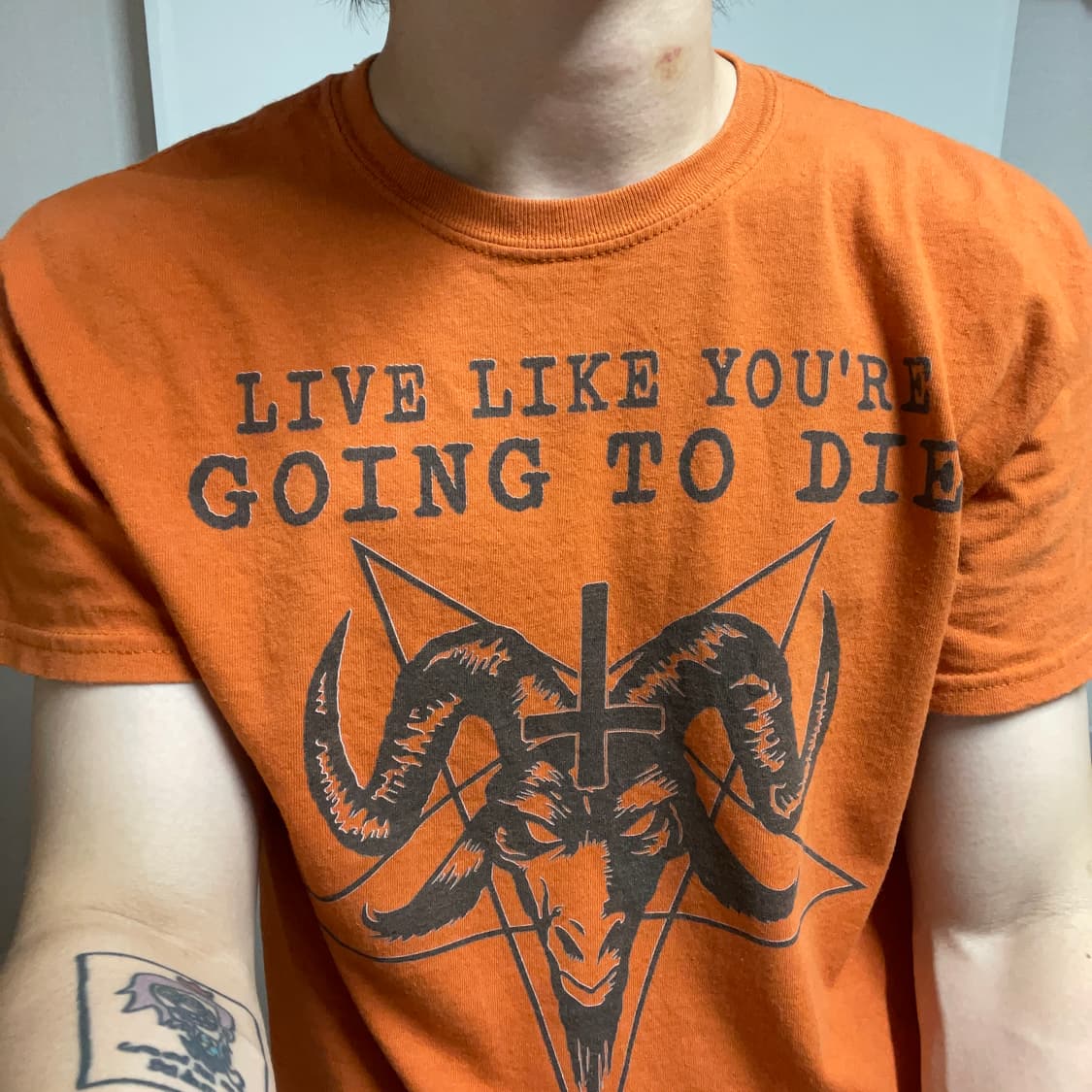 VINTAGE DEVIL ORANGE SHORT SLEEVE 상품이미지1