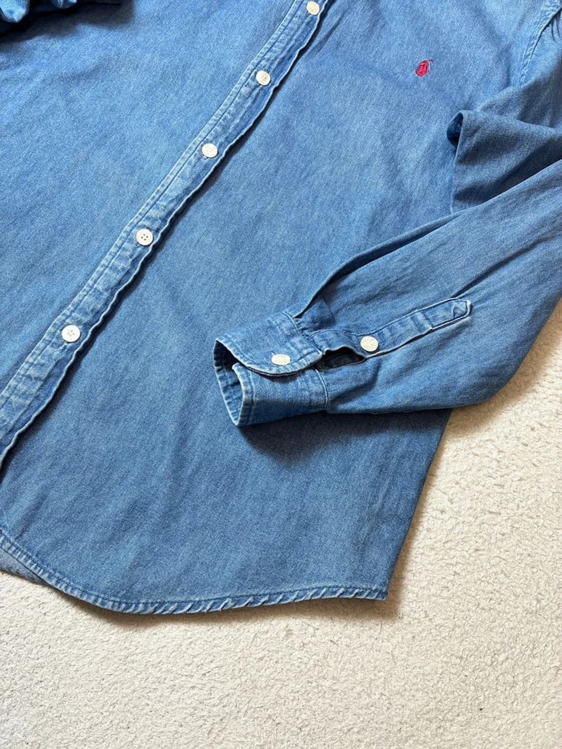 폴로 랄프로렌 90's USA 워시드 데님 셔츠 PN7471 상품이미지5