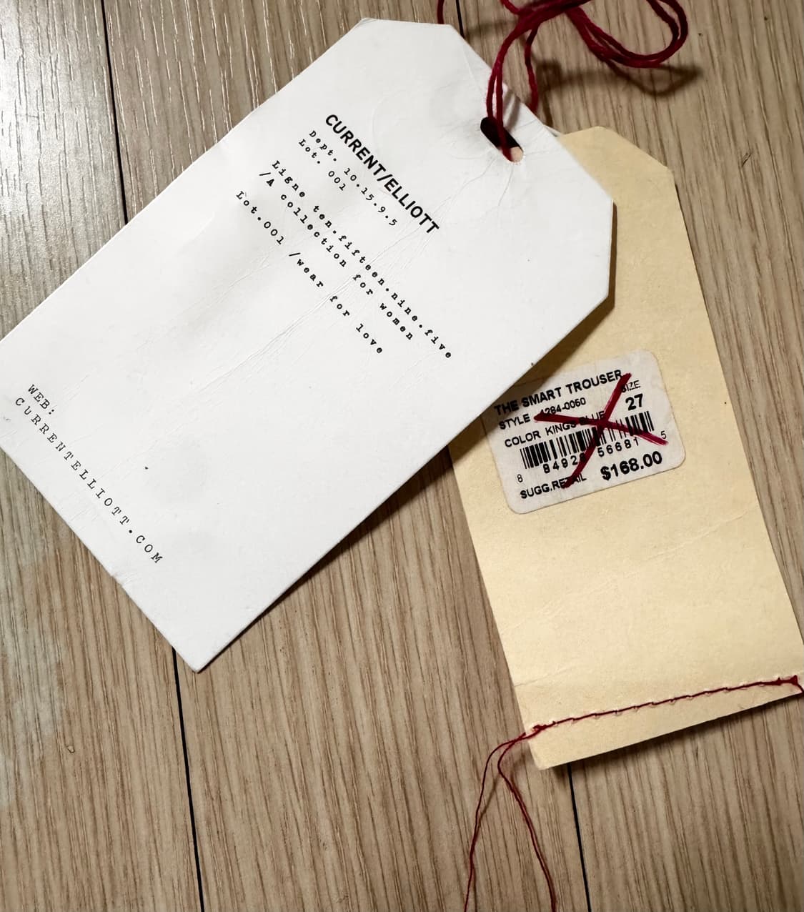 55반 27 커런트엘리엇 보이프렌드핏 네이비 면바지 조거 팬츠 청바지 상품이미지3