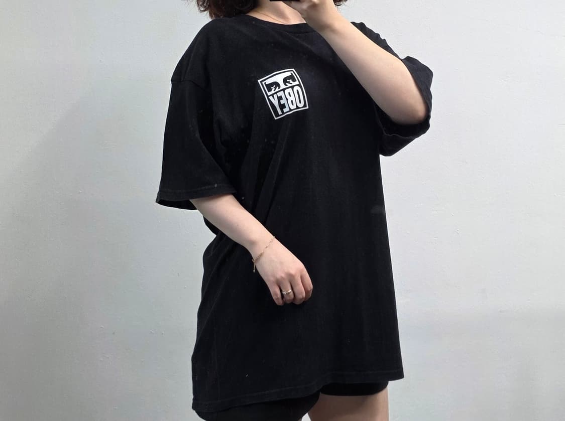 [프립]오베이(OBEY) 블랙 반팔 티셔츠 루즈핏 상품이미지3