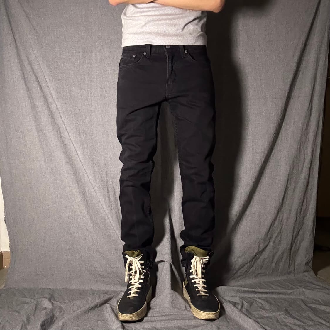 리바이스 502 블랙진 슬림핏 상품이미지2