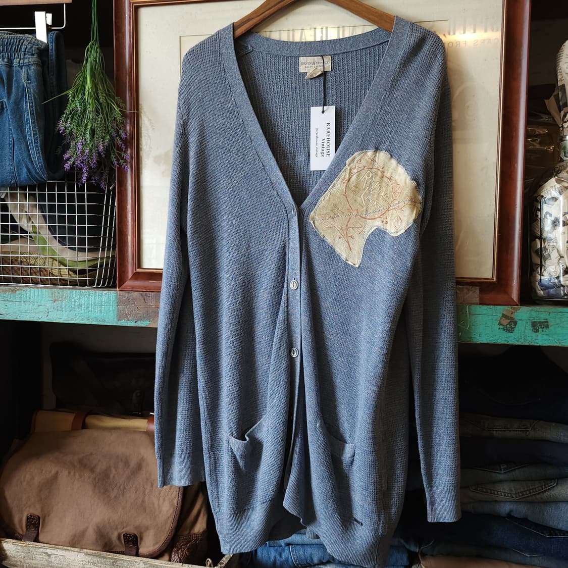 폴로 데님앤서플라이 패치워크 인디고 가디건 M 상품이미지2