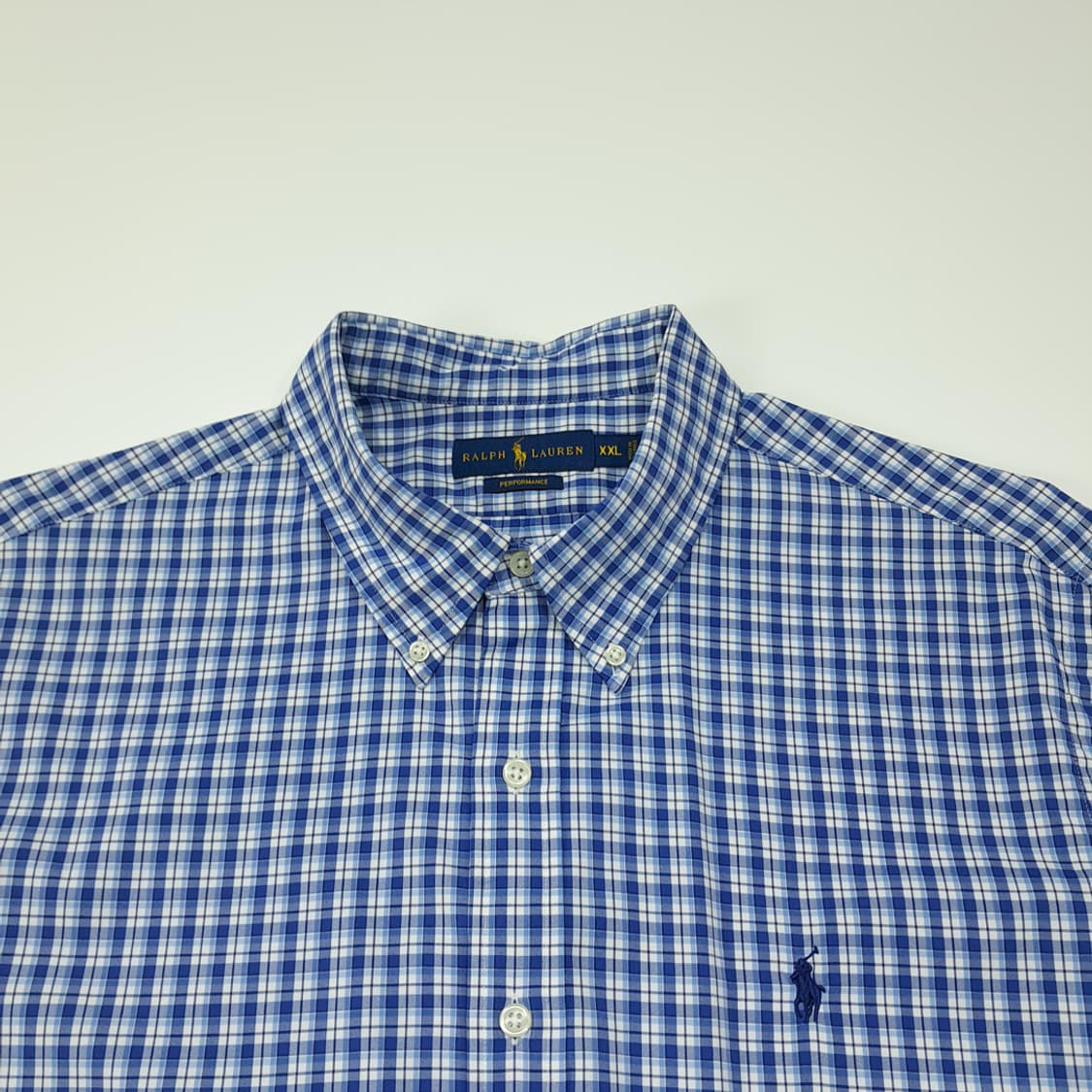 CL401 2XL 폴로 나일론 마이크로체크 블루 셔츠 남방 상품이미지2
