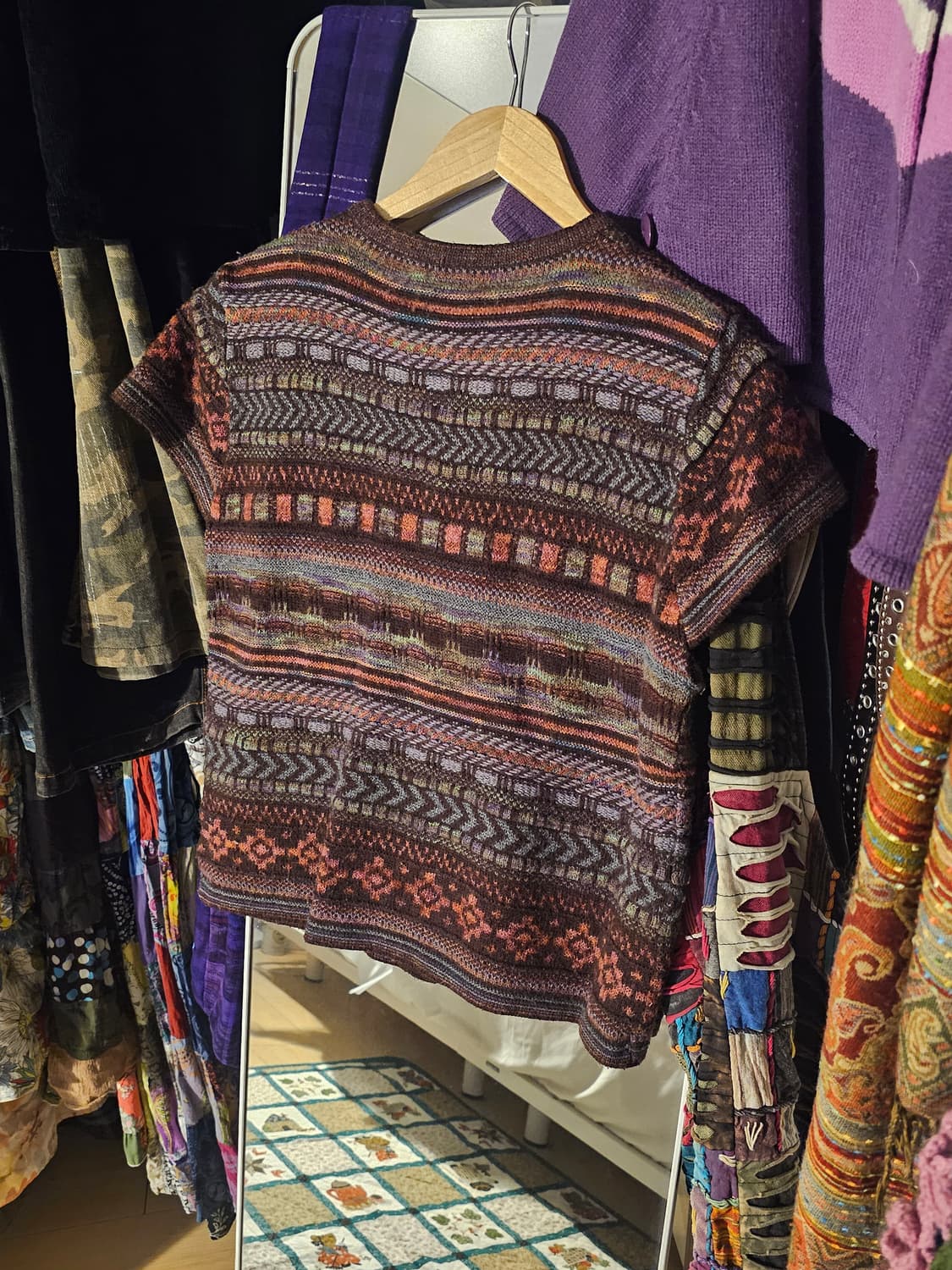 무지개떡 반팔 가디건 상품이미지2