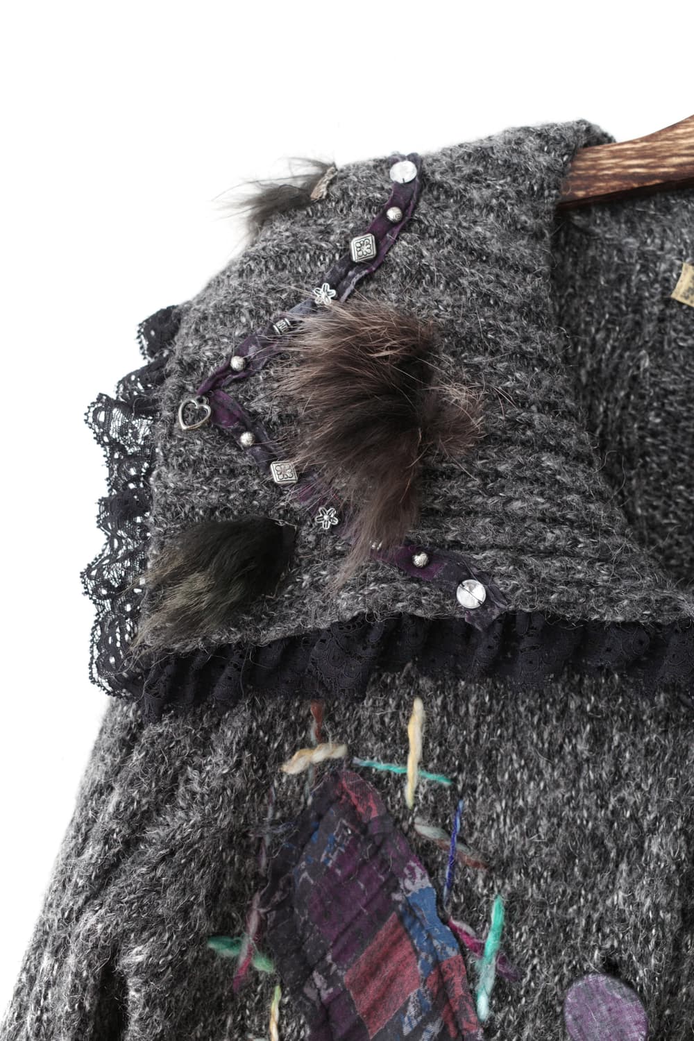 grunge patchwork long cardigun 상품이미지4