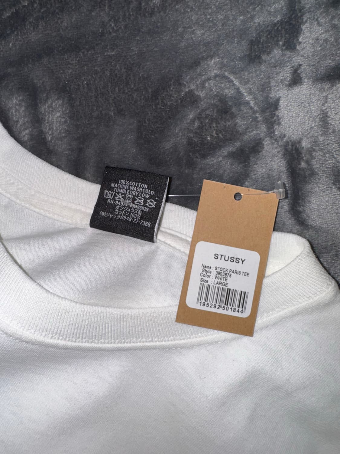 스투시 STUSSY 흰색 반팔 티셔츠 L 새상품 상품이미지4