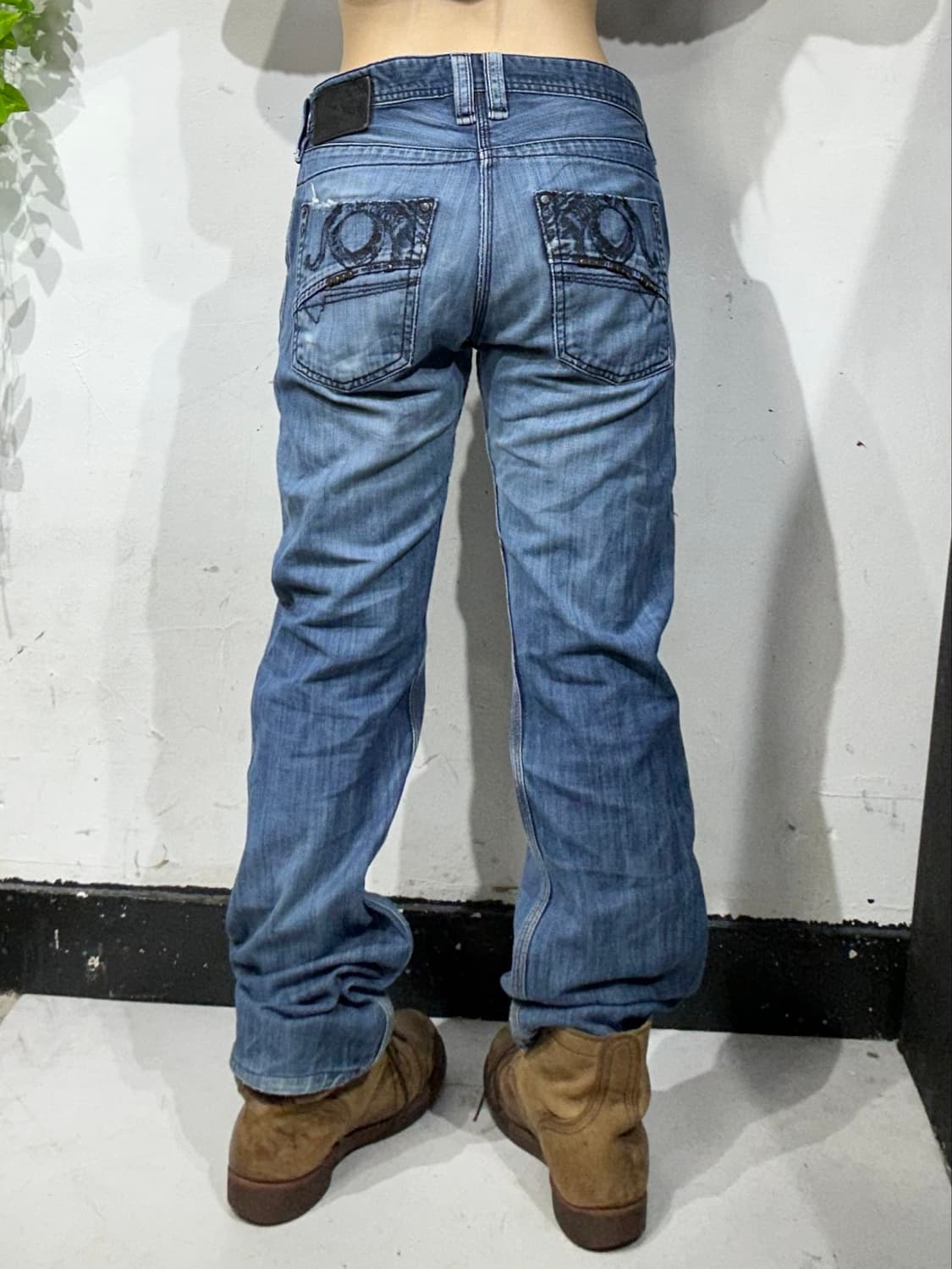 디젤 중청 와이드 워싱 데님 팬츠 청바지  상품이미지3