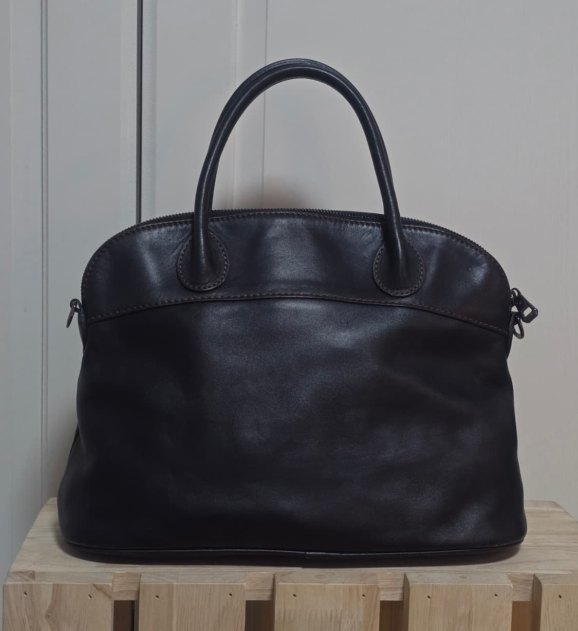 LONGCHAMP 롱샴 소프트 레더 알마 토트백 블랙 상품이미지3