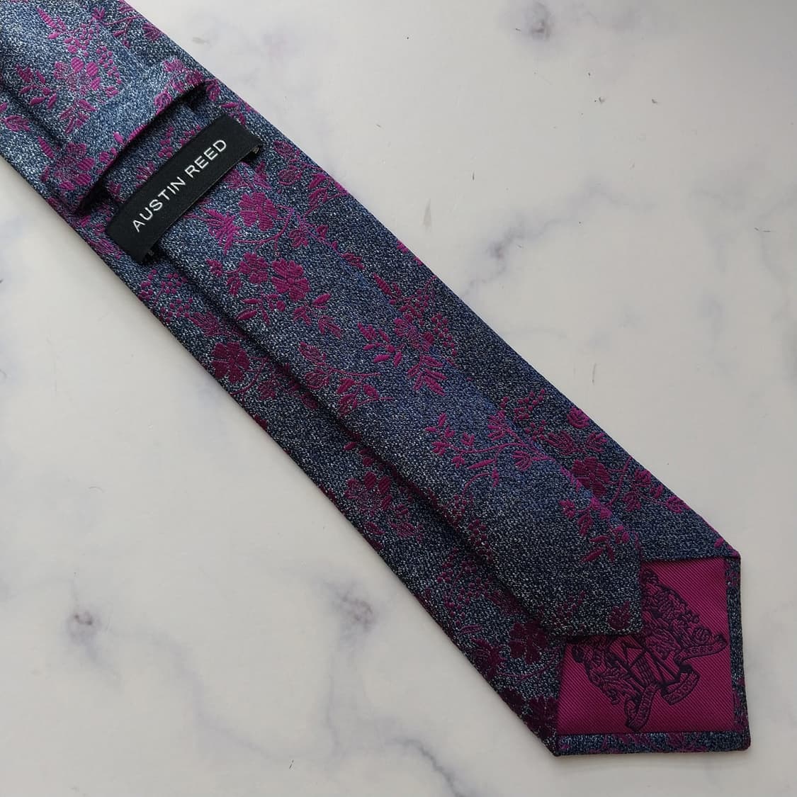 오스틴리드 실크 퍼플 플로럴 패턴 넥타이 8.2cm A+등급 K2112
 상품이미지8