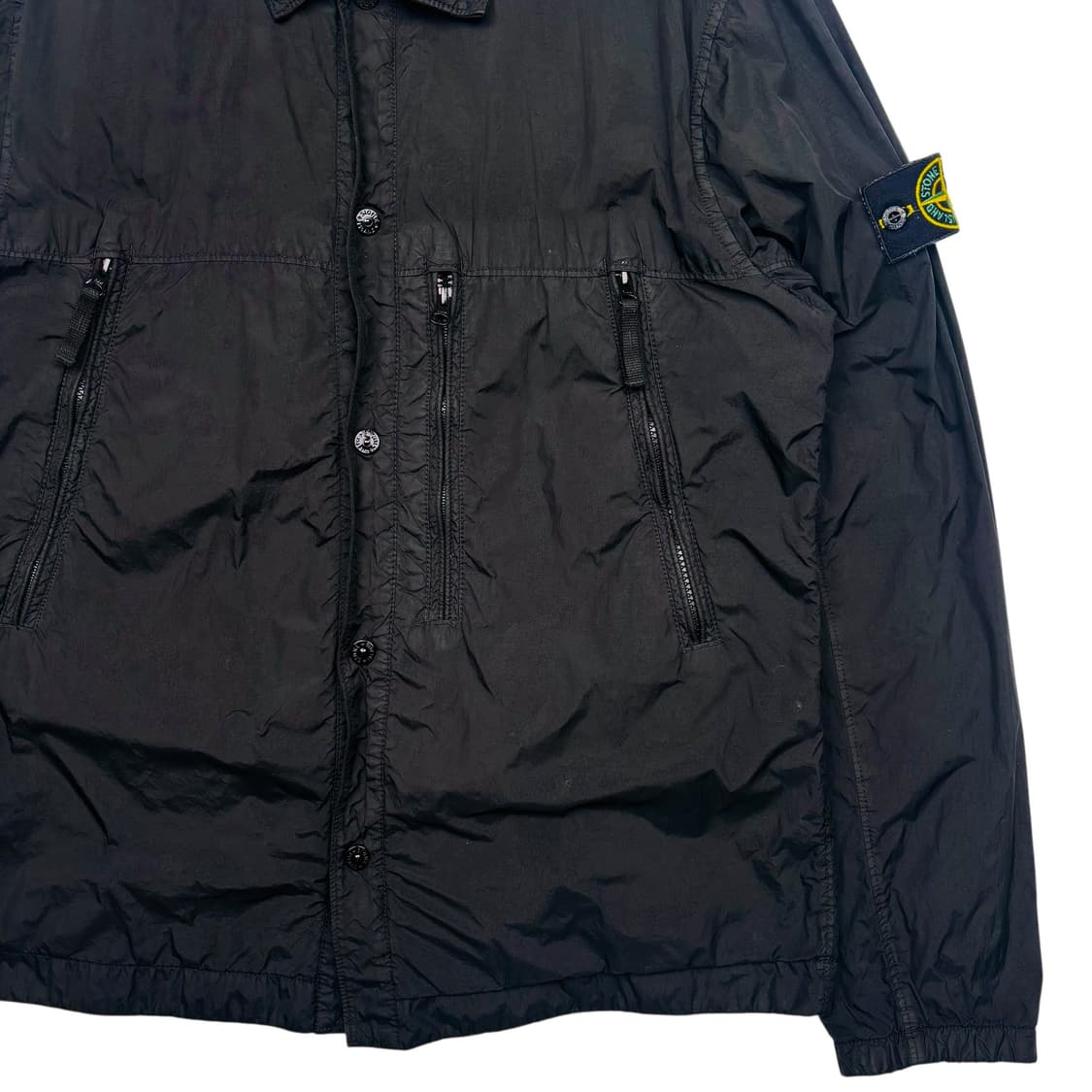 스톤아일랜드 크링클랩스 버튼업 블랙 자켓 L 상품이미지3