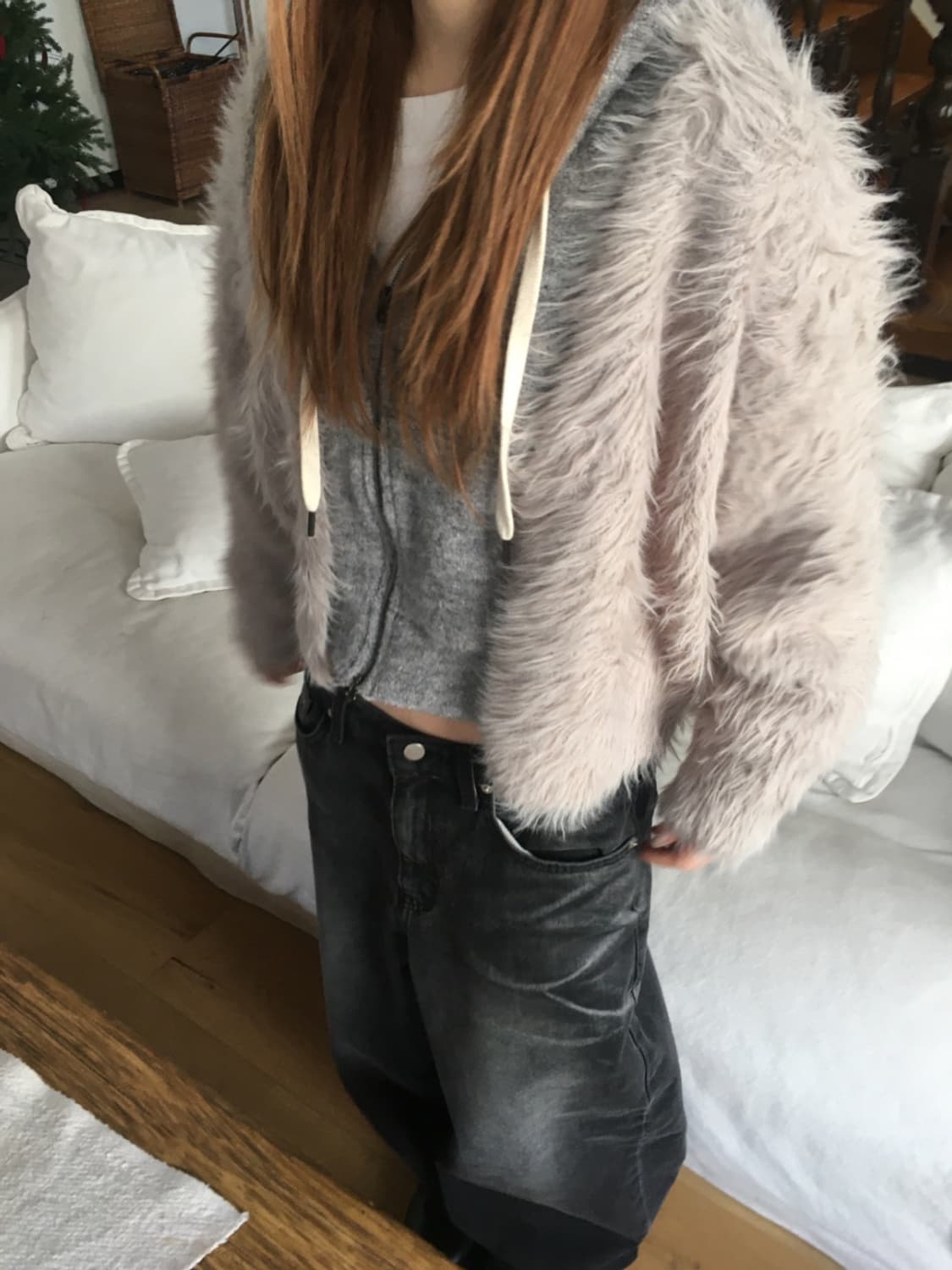 berry fur cardigan 상품이미지3