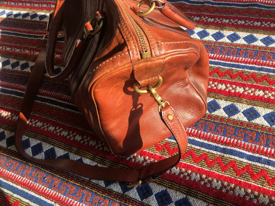 프라이 브라운 레더 보스턴백 상품이미지8