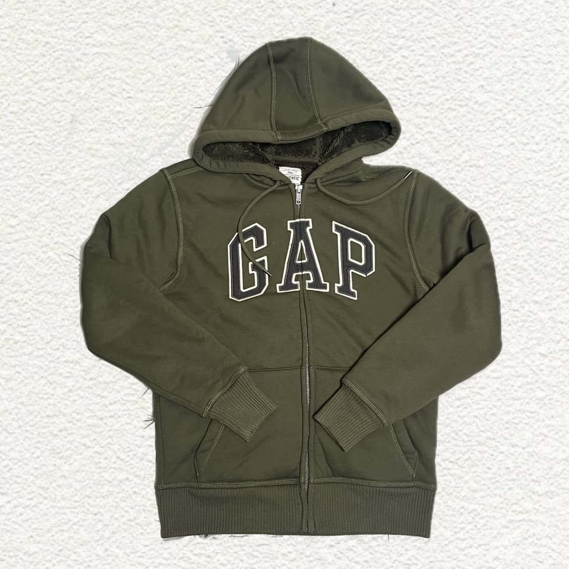 갭 기모 후드집업 XS 카키 상품이미지1