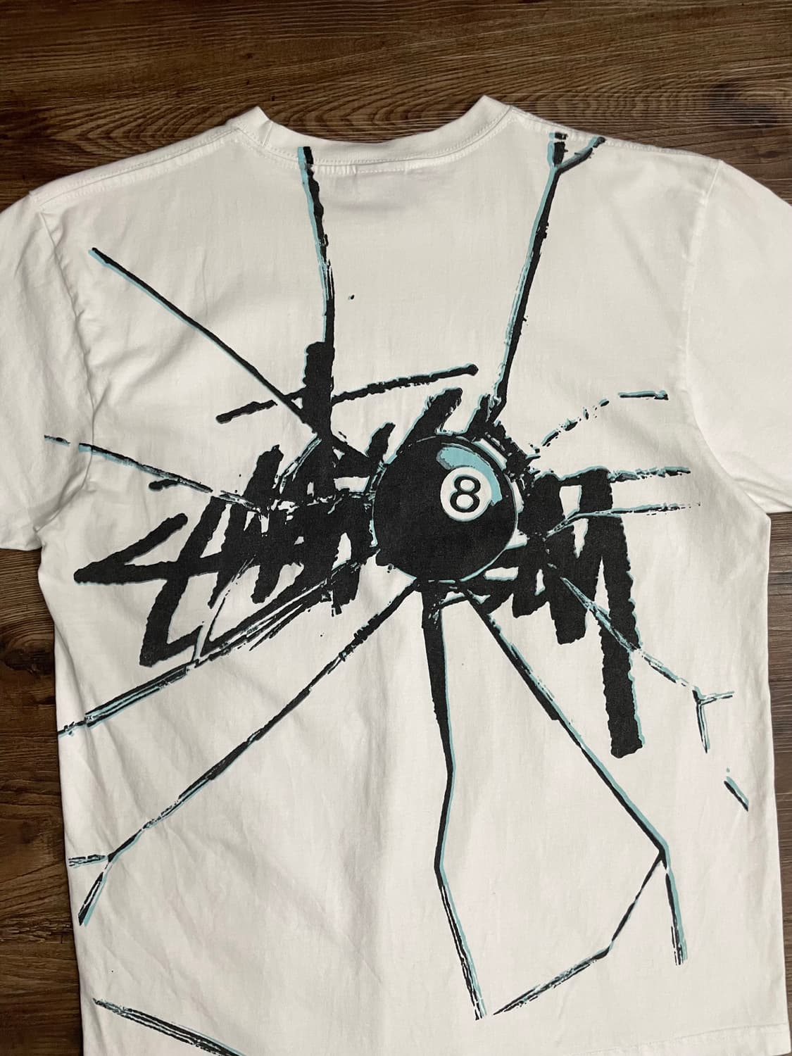스투시 stussy 쉐터드 반팔 티셔츠 화이트 상품이미지7