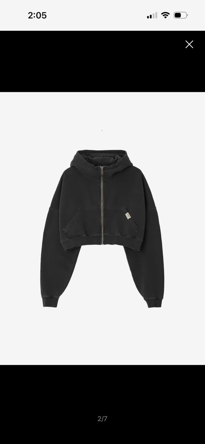 글로니G CLASSIC WASHED CROP ZIPUP (CHARCOAL 상품이미지2