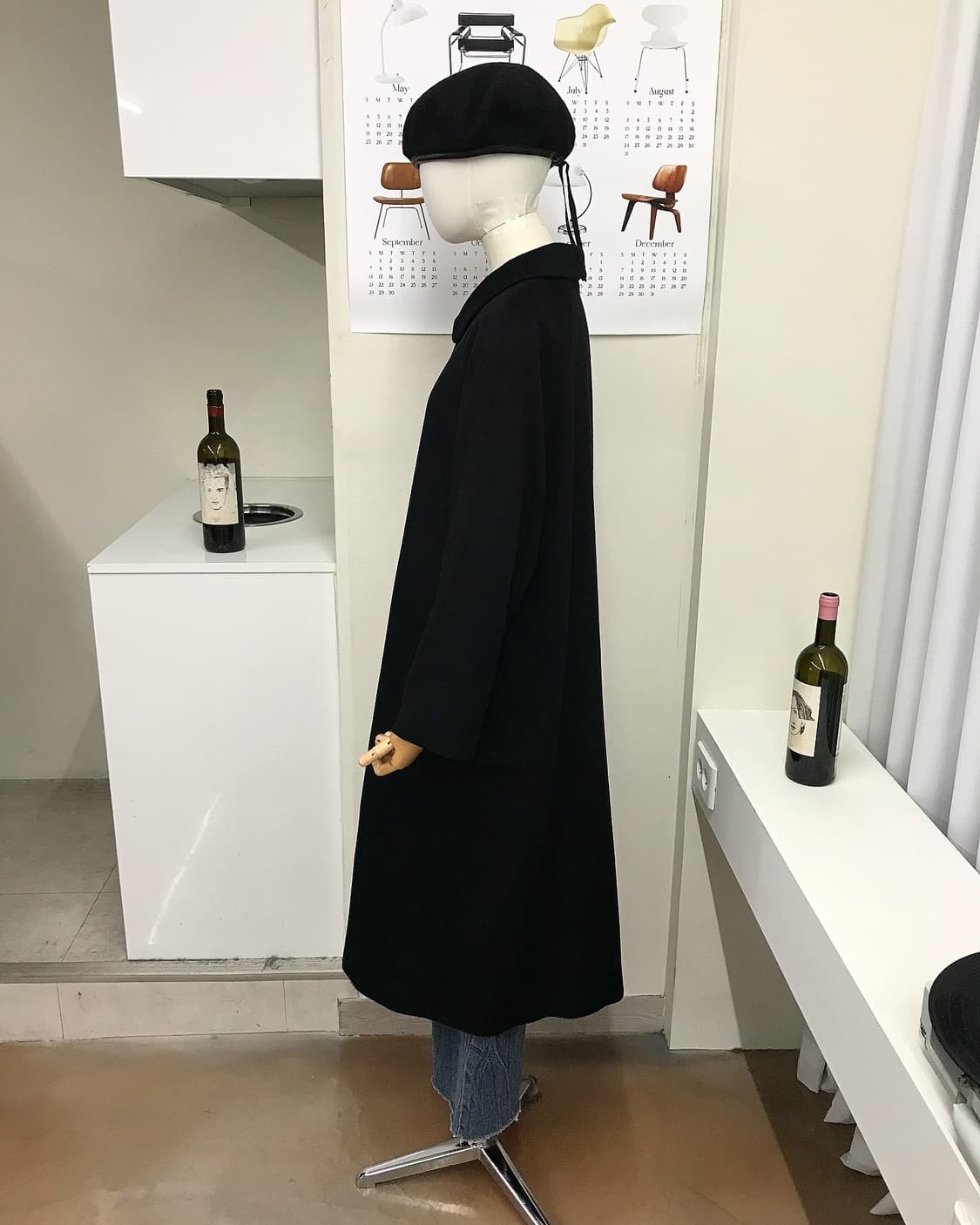 일본 빈티지 캐시미어 100 롱 맥코트 상품이미지7