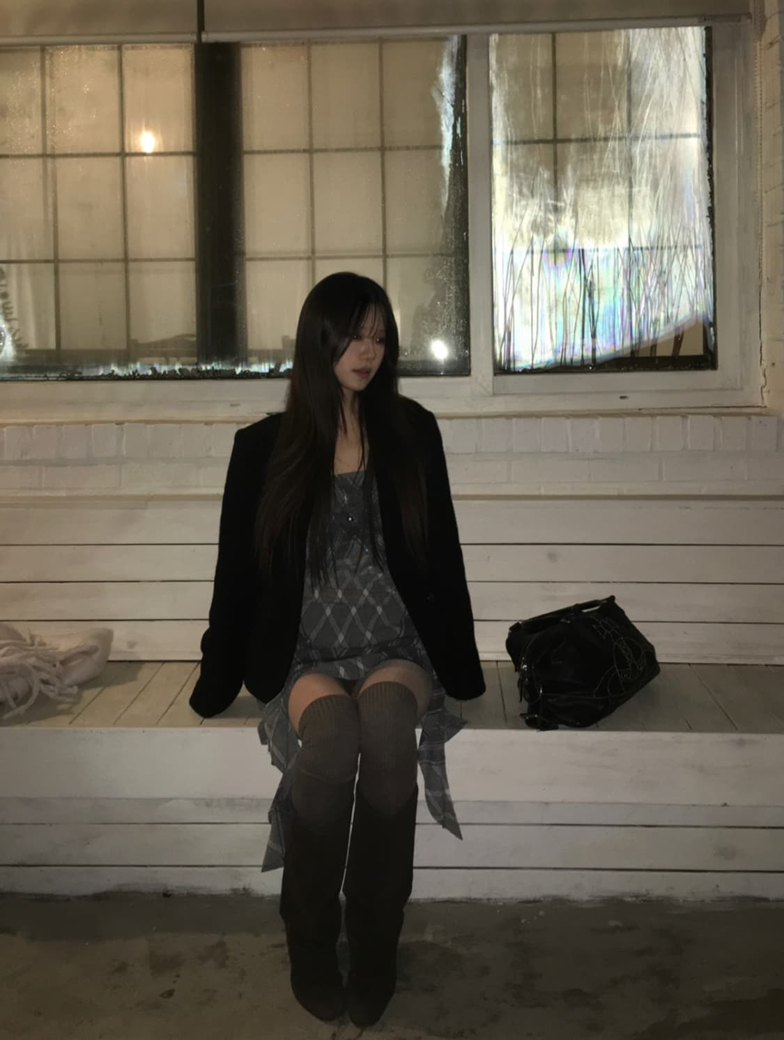 아워캐비넷 원피스 hate check unbal ops 상품이미지2