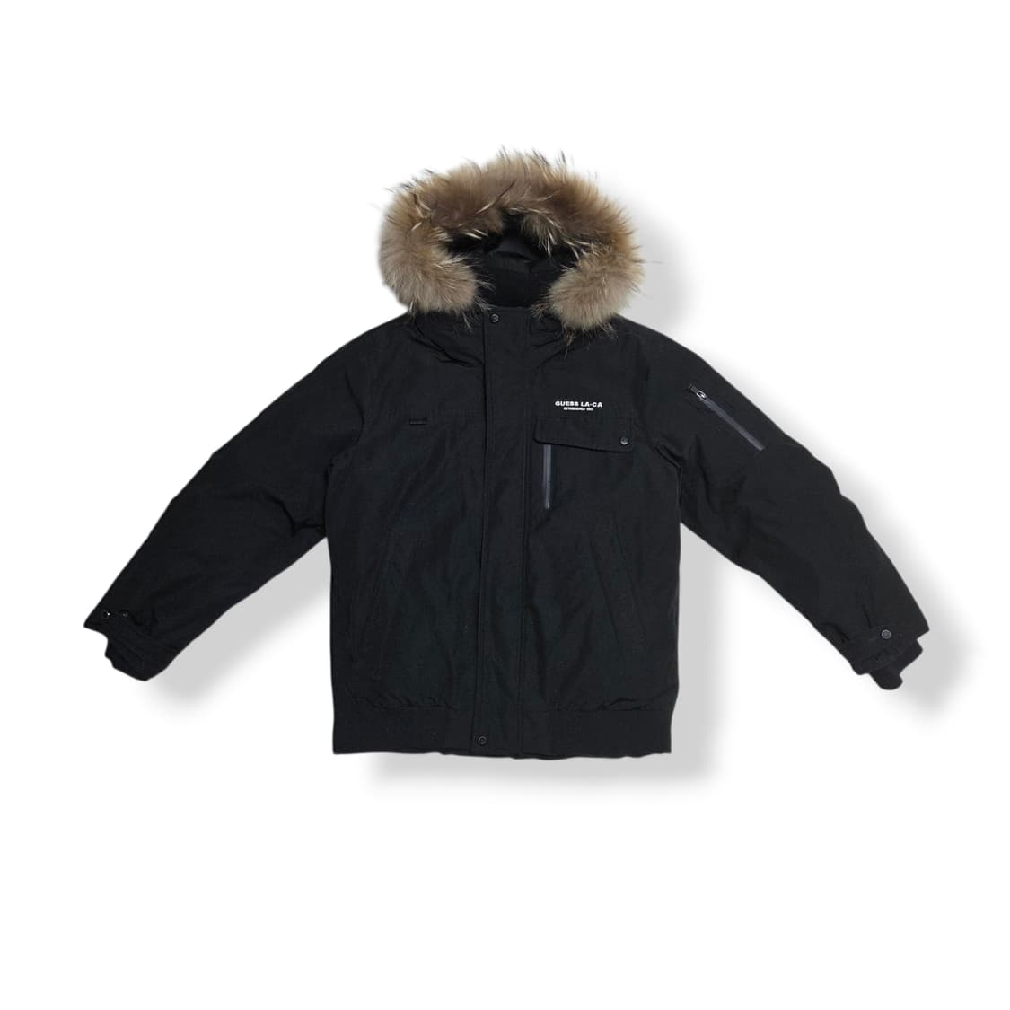 Guess 게스 라쿤털 덕다운 숏패딩 상품이미지1