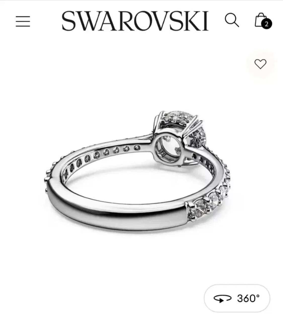 새제품)스와로브스키 칵테일 반지 52호 정품 상품이미지5