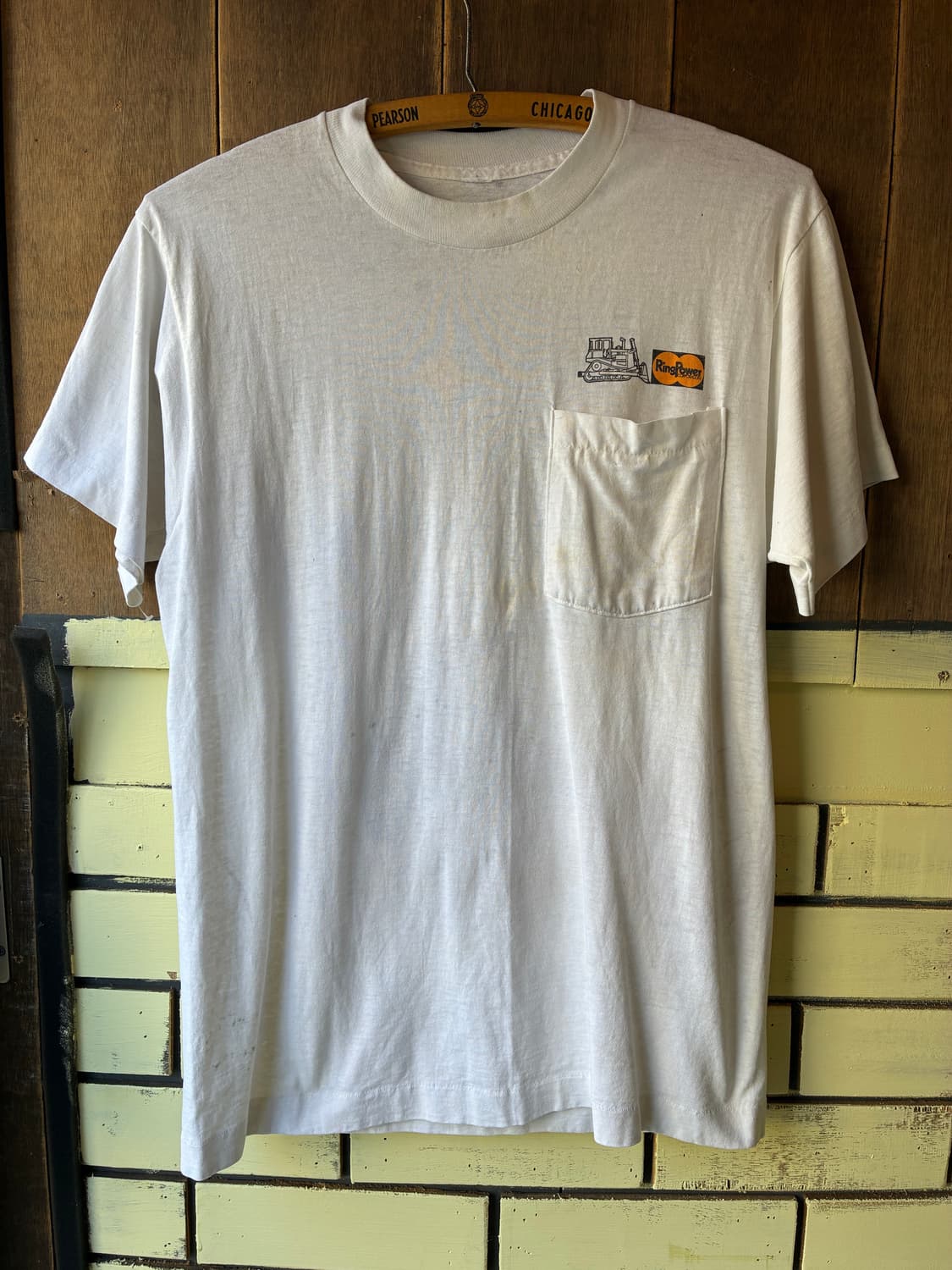 90’s Vintage “CAT / Ring Power” Pocket T 상품이미지1