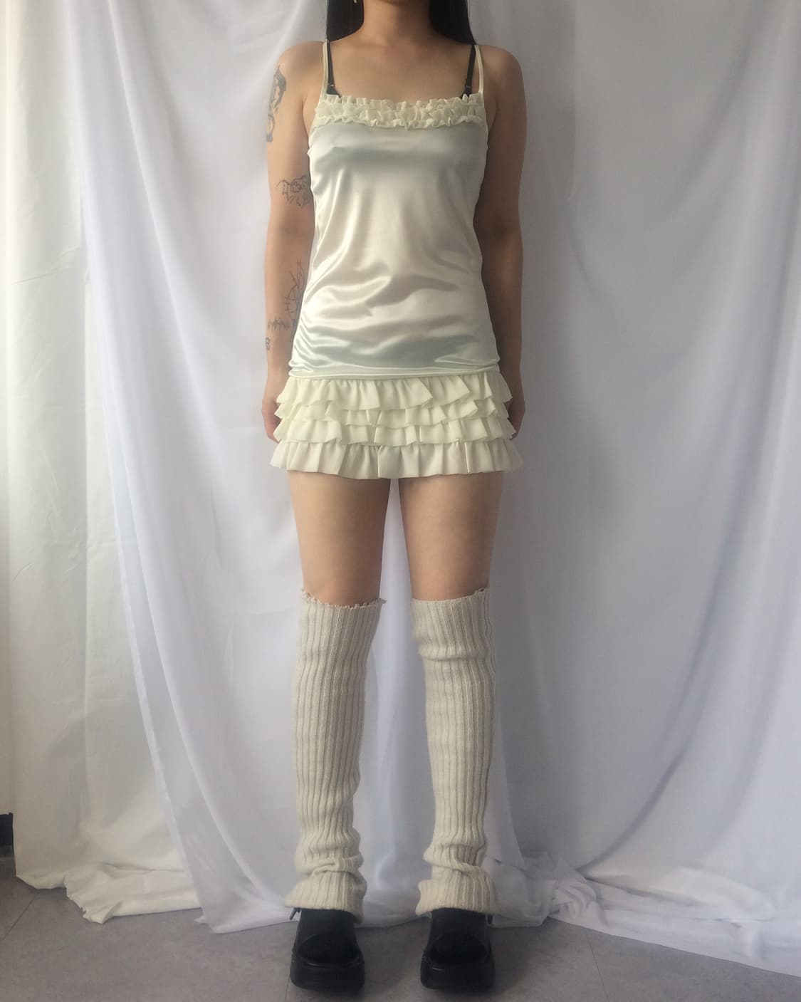 Frill layered slip onepiece 상품이미지5