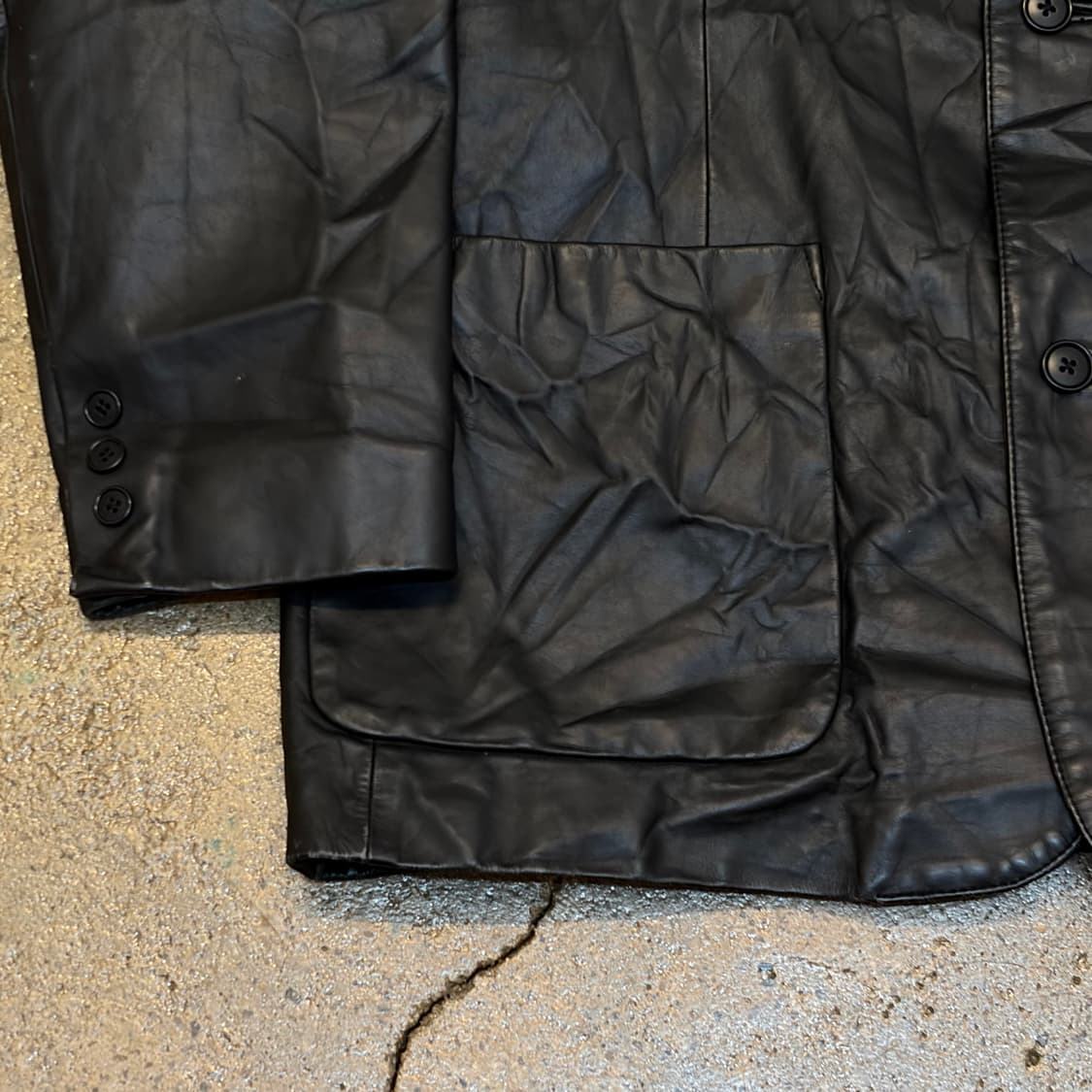 레어 00s USA 빈티지 GAP 갭 가죽 블레이저 상품이미지4