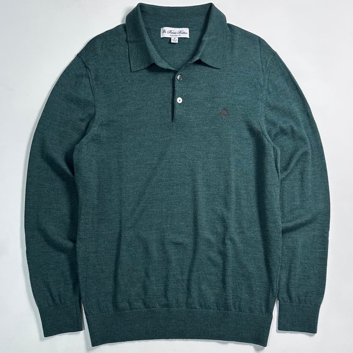 브룩스 브라더스 울 그린 카라 니트 상품이미지1