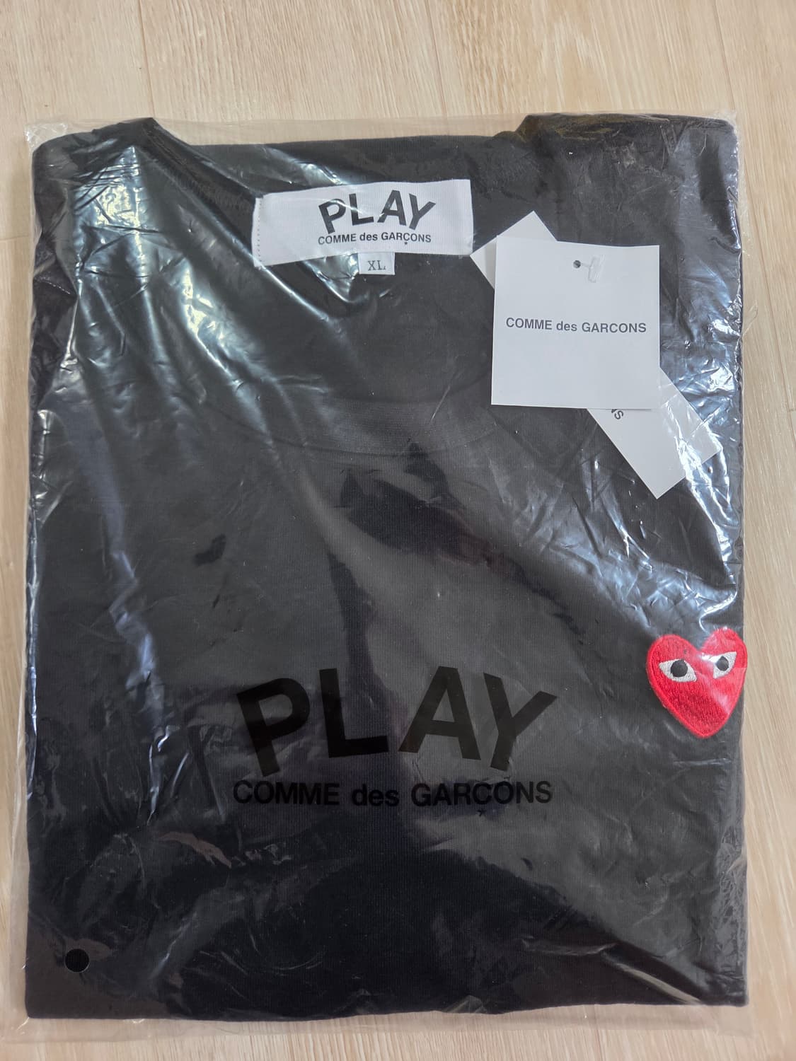 꼼데가르송 PLAY 블랙 긴팔 티셔츠 XL 상품이미지2