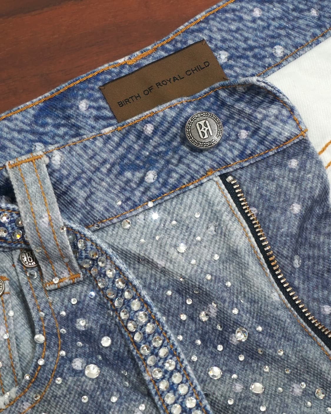 Birth Of Royalchild 라인스톤 데님 팬츠 상품이미지5