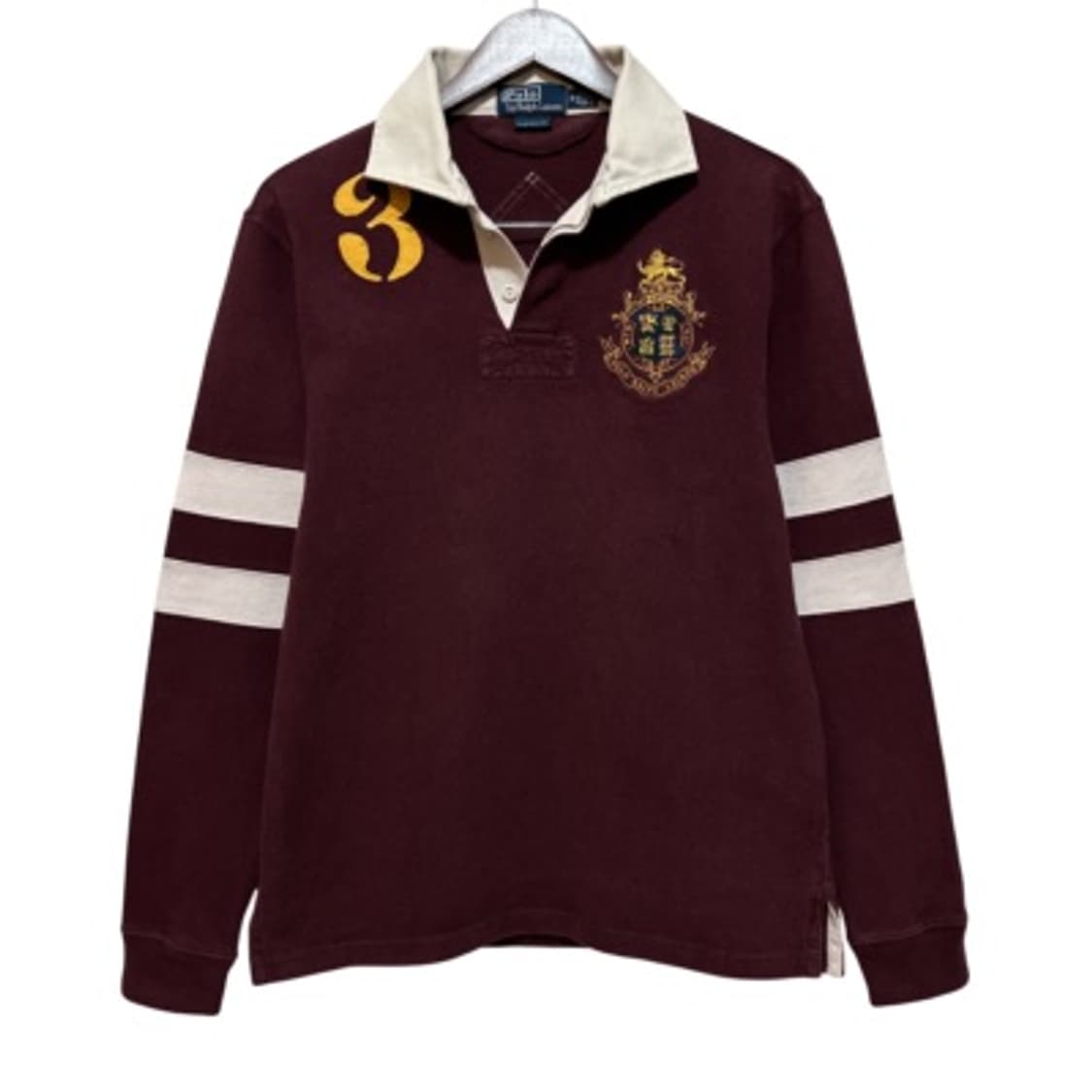 백로고 폴로 랄프로렌 카라 긴팔 티셔츠 상품이미지1