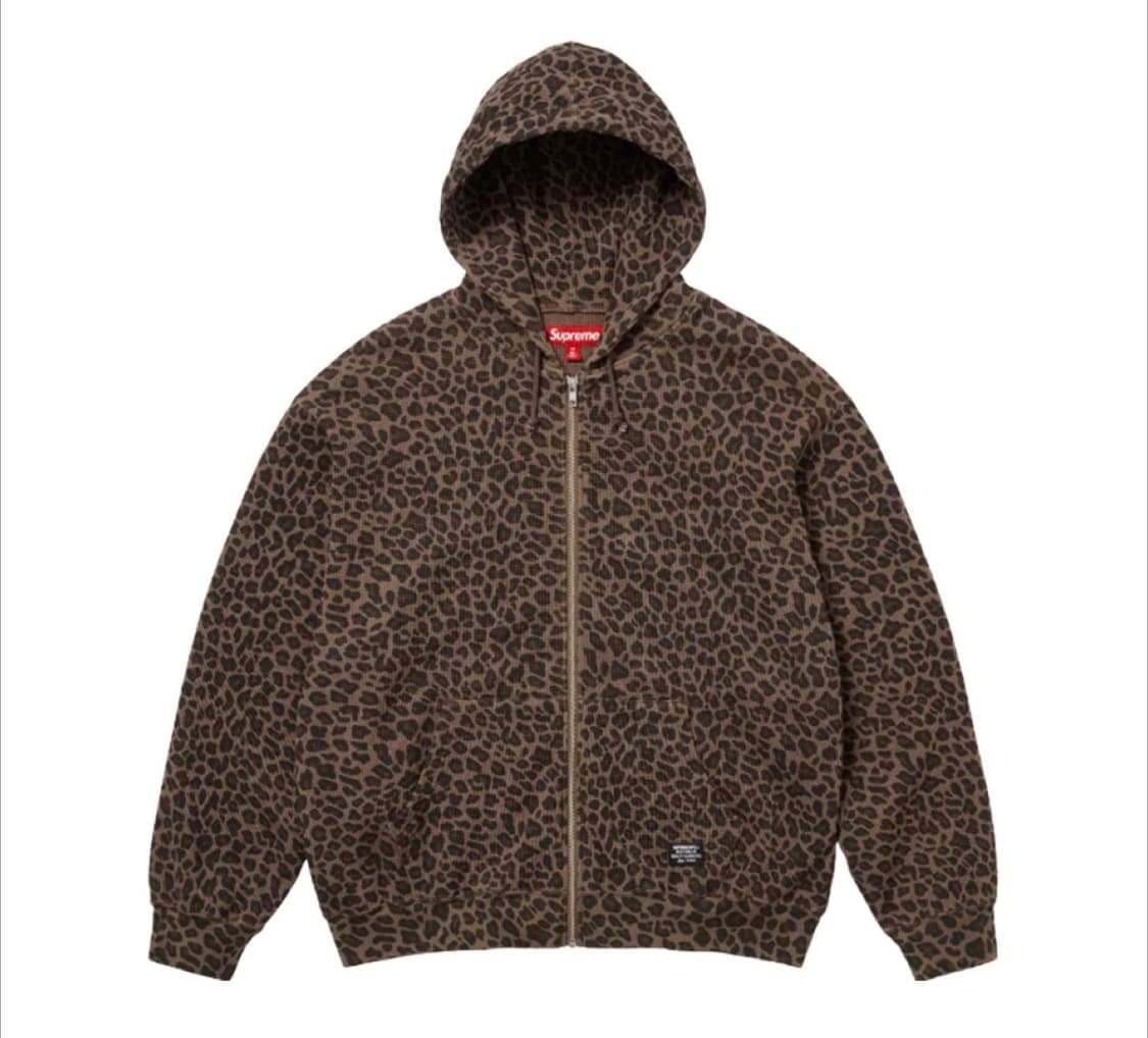 [S] 슈프림 써멀 후드 집업 레오파드 상품이미지1