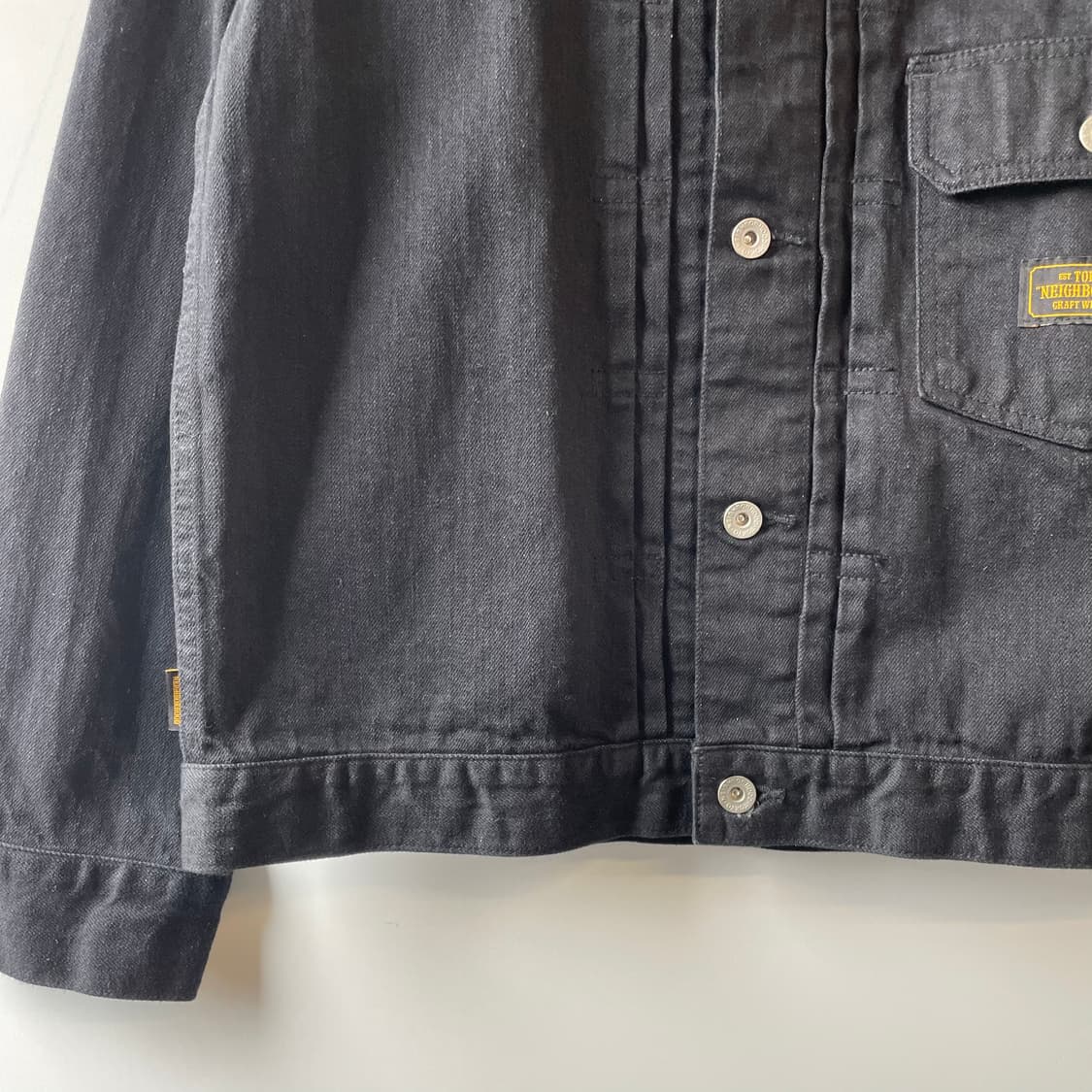 네이버후드 타입1 블랙 데님 트러커자켓 상품이미지5