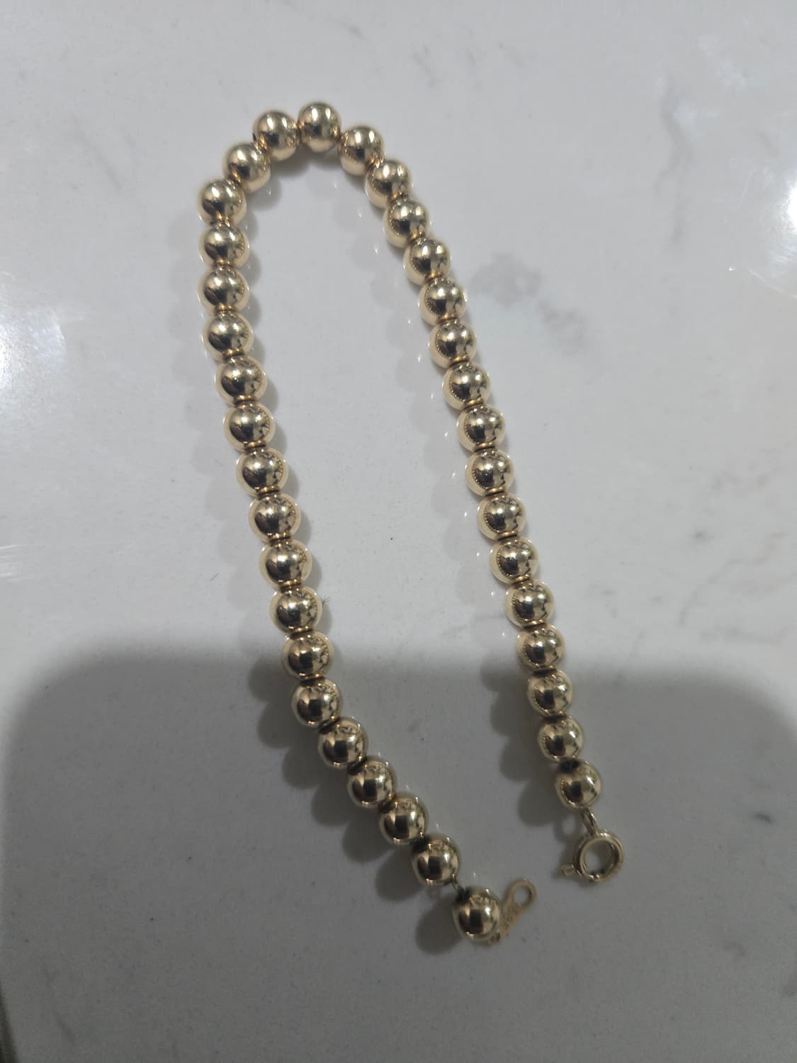 14k 옐로우골드 볼팔찌  상품이미지1