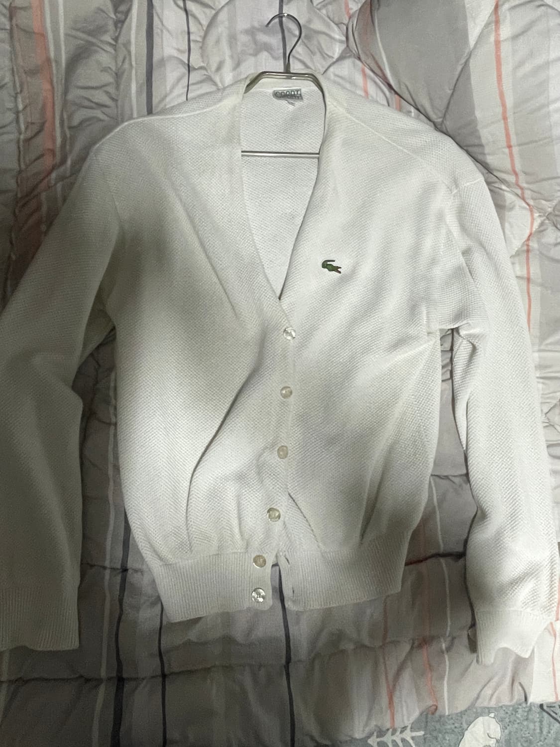 라코스테 가디건 화이트 100 상품이미지1