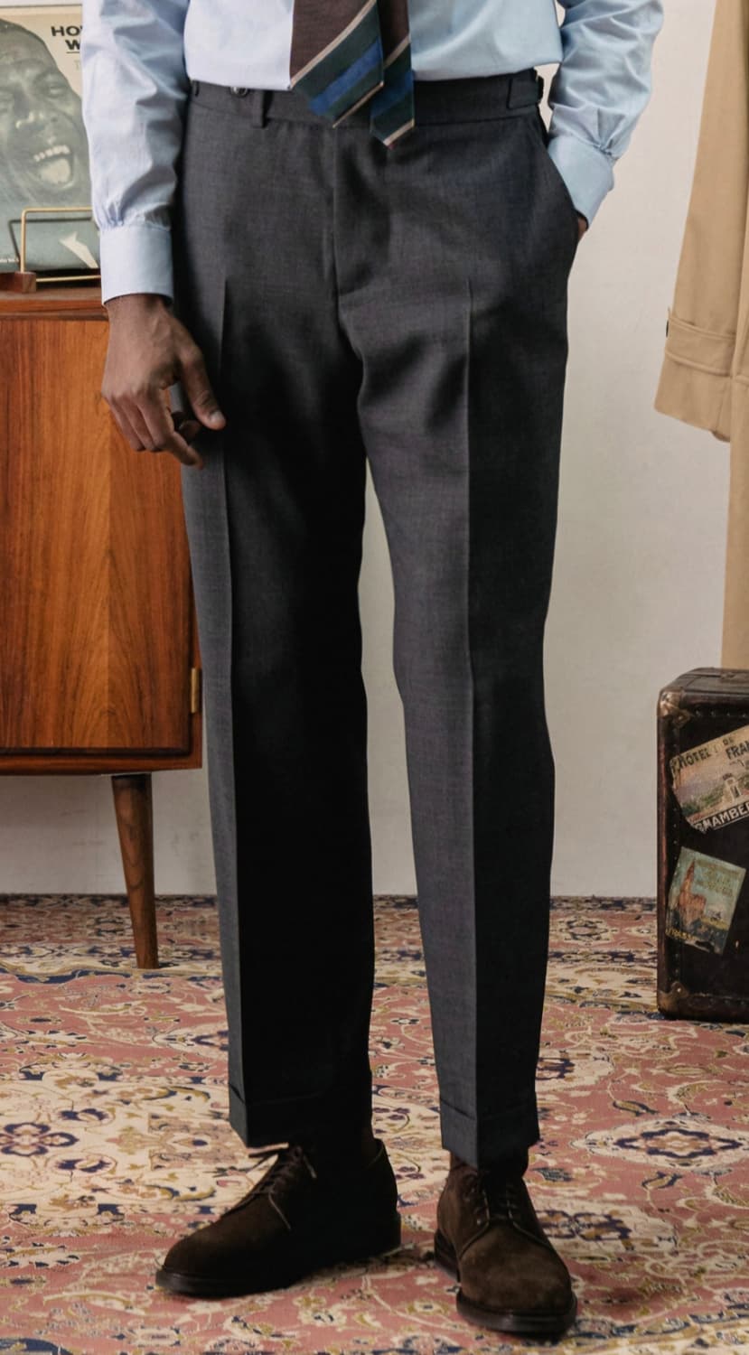 부기 홀리데이 11 WOOL TROUSERS (GREY) 상품이미지1