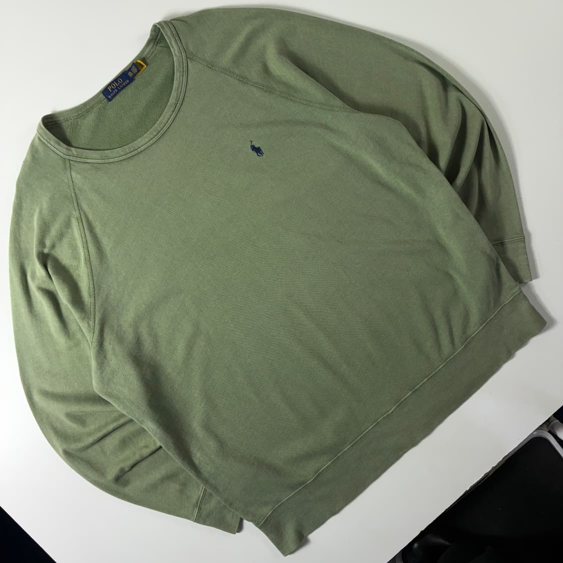 Polo 폴로 랄프로렌 현행QR 카키 워시드 슬리브 상품이미지2