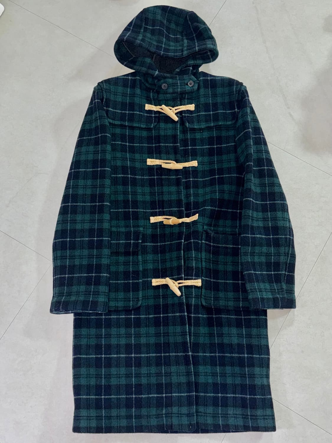 체크 떡볶이 코트 상품이미지1