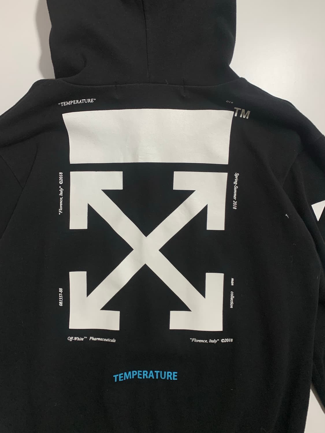 오프화이트 모나리자 후드티 블랙 상품이미지5