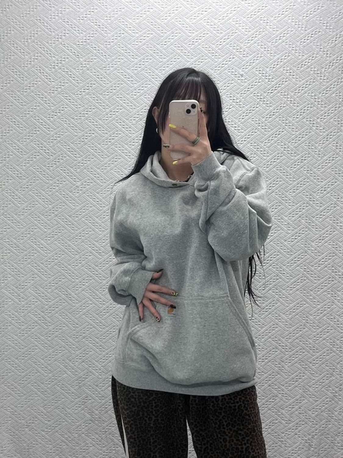 칼하트 빈티지 캐주얼 오버핏 기모 후드티 M C07578 상품이미지2