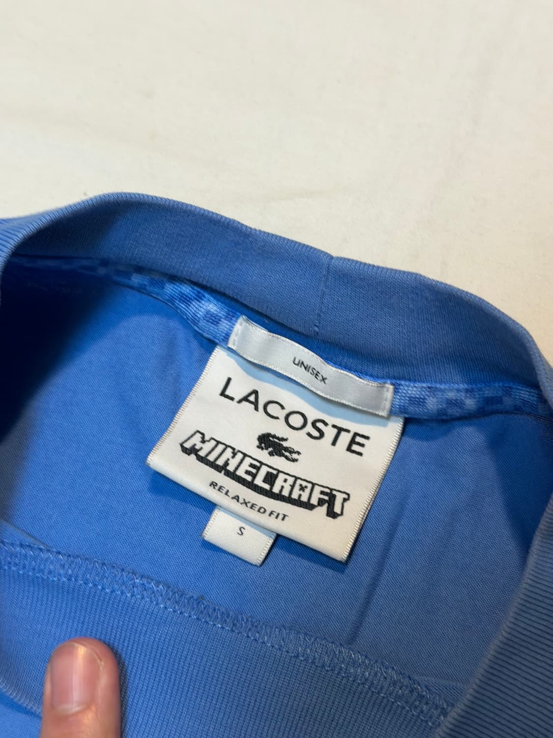 마인크래프트 X 라코스테 티셔츠 스카이블루 상품이미지4