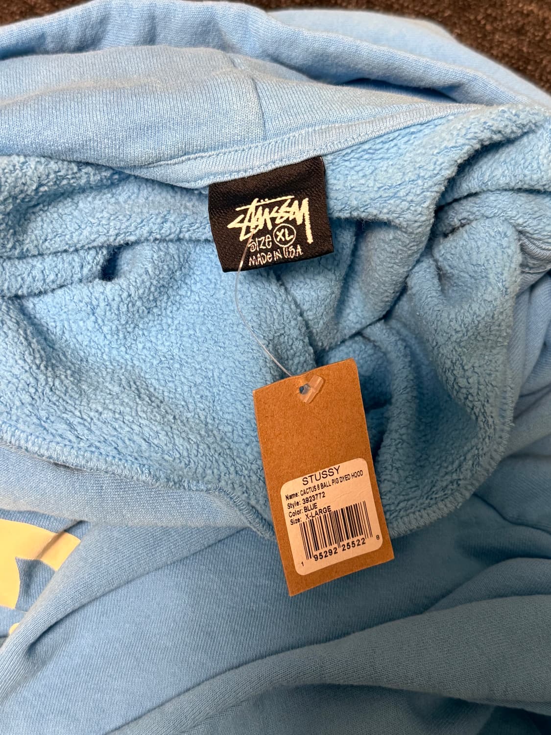 [XL] 스투시 x CPFM 8볼 피그먼트 다이드 후드 블루 상품이미지4