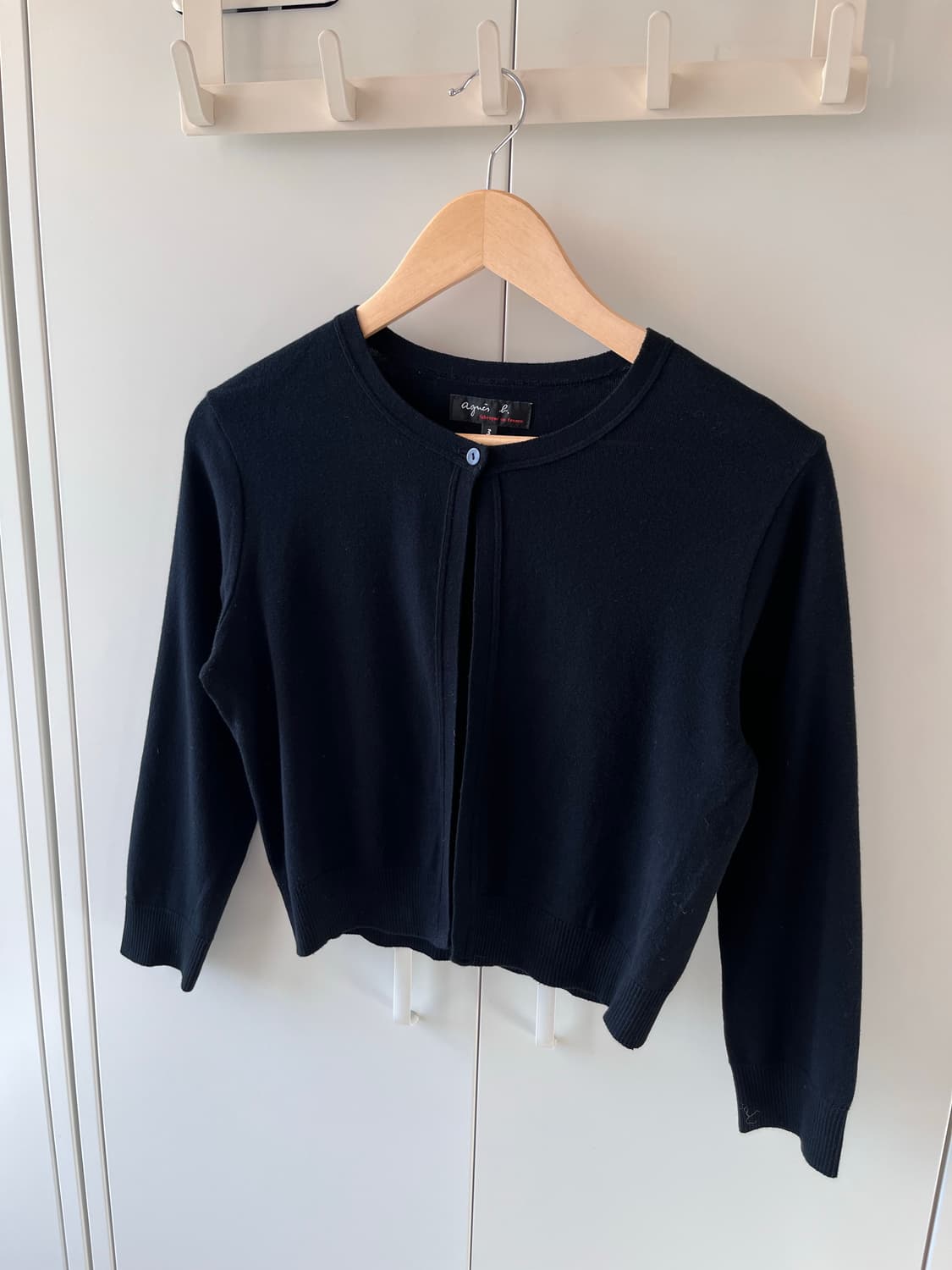 Agnes B 아네스 베 원버튼 울니트 가디건 상품이미지7
