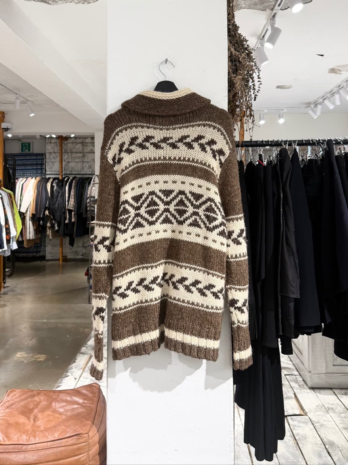 데님 앤 서플라이 브라운 숄 칼라 노르딕 코위찬 스웨터 상품이미지6