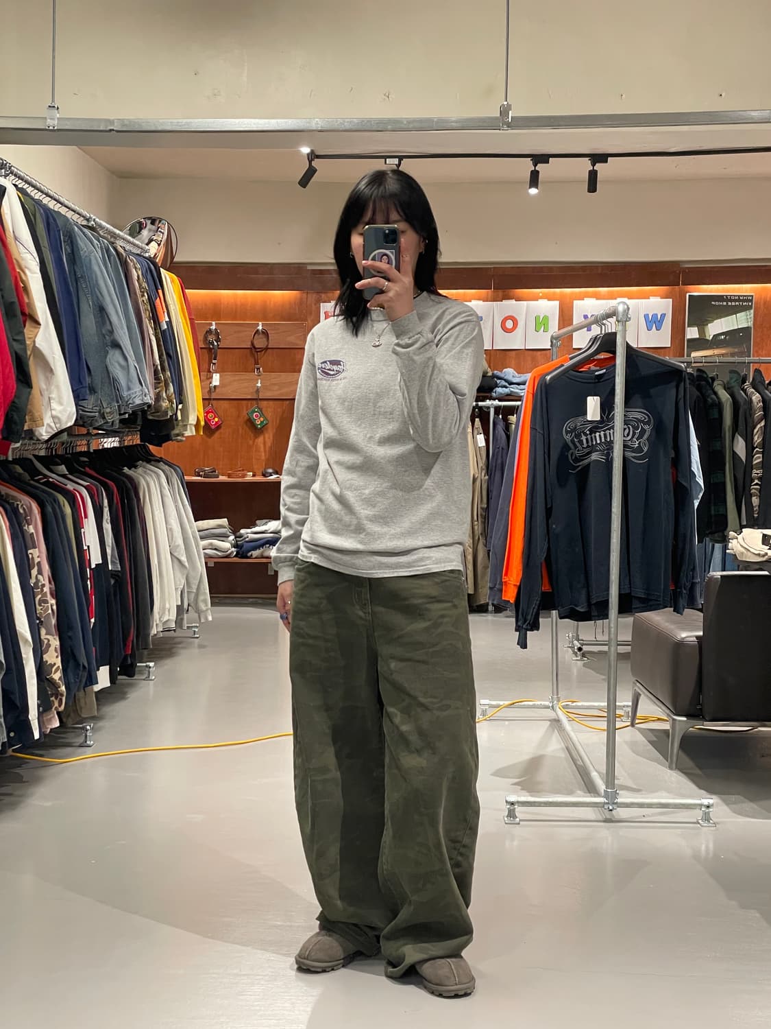 빈티지 롱슬리브 티셔츠(그레이)   상품이미지4