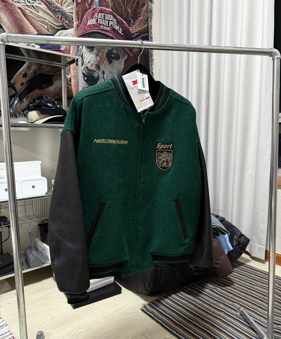 헤리티지플로스 바시티 레더 자켓 상품이미지2