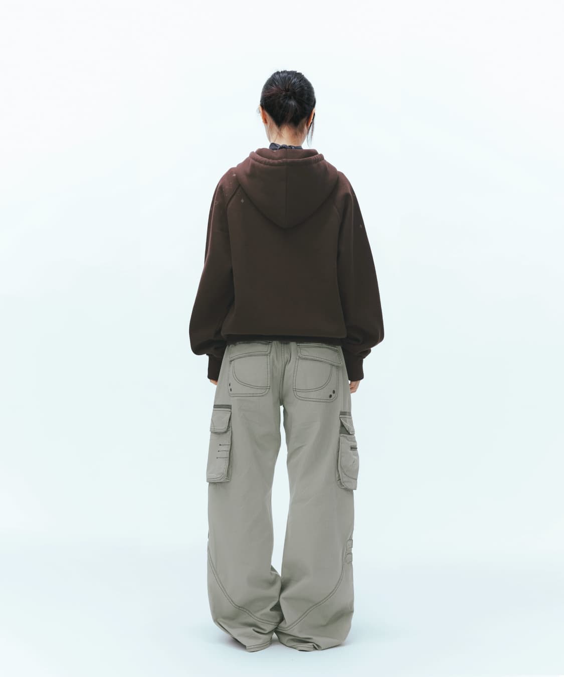 코이세이오 TWINKLE HOOD ZIP-UP DARK BROWN 상품이미지3
