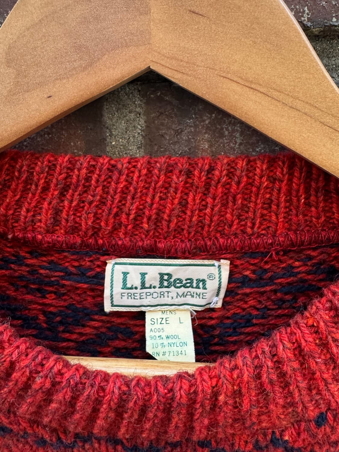 80s LL Bean Wool Knit Sweater USA  상품이미지4
