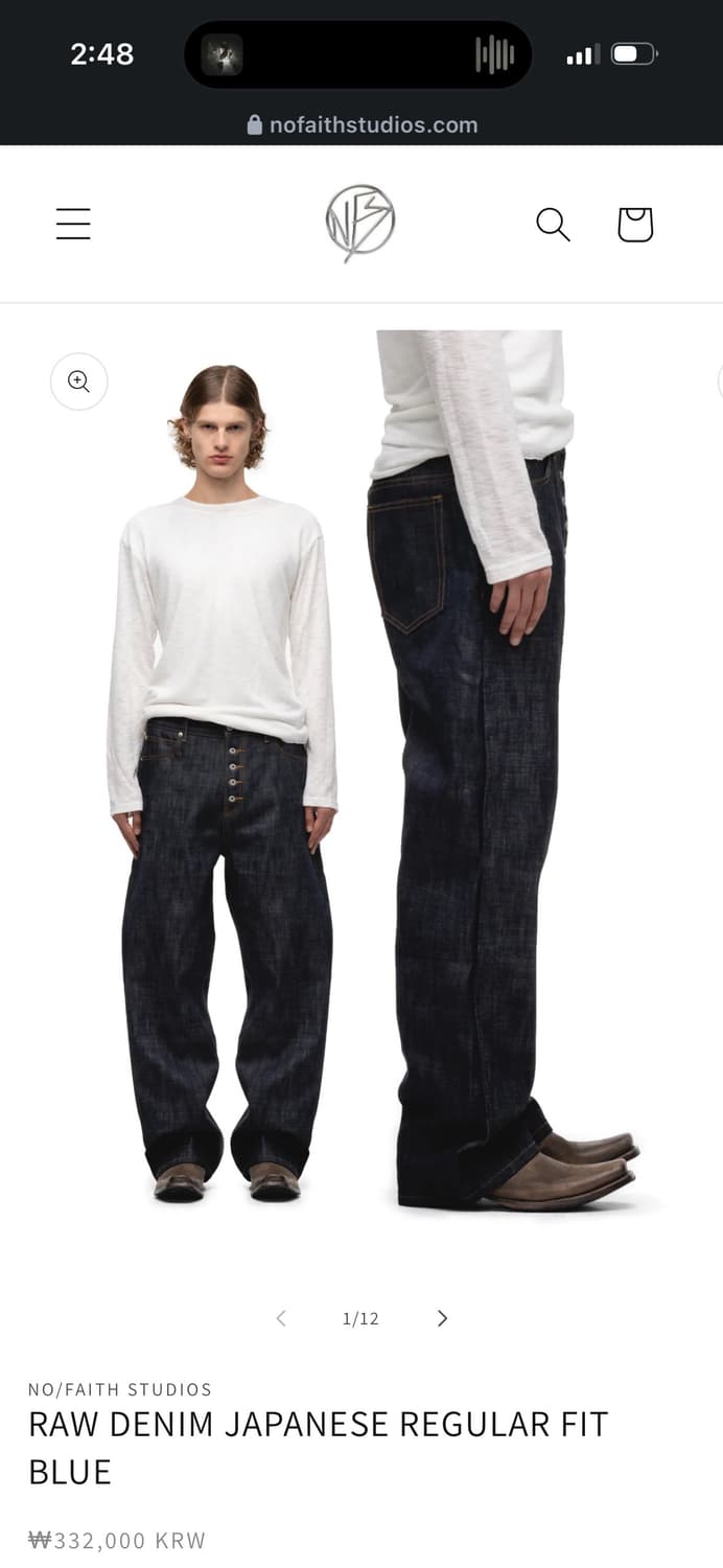 RAW DENIM JAPANESE REGULAR FIT BLUE 상품이미지1