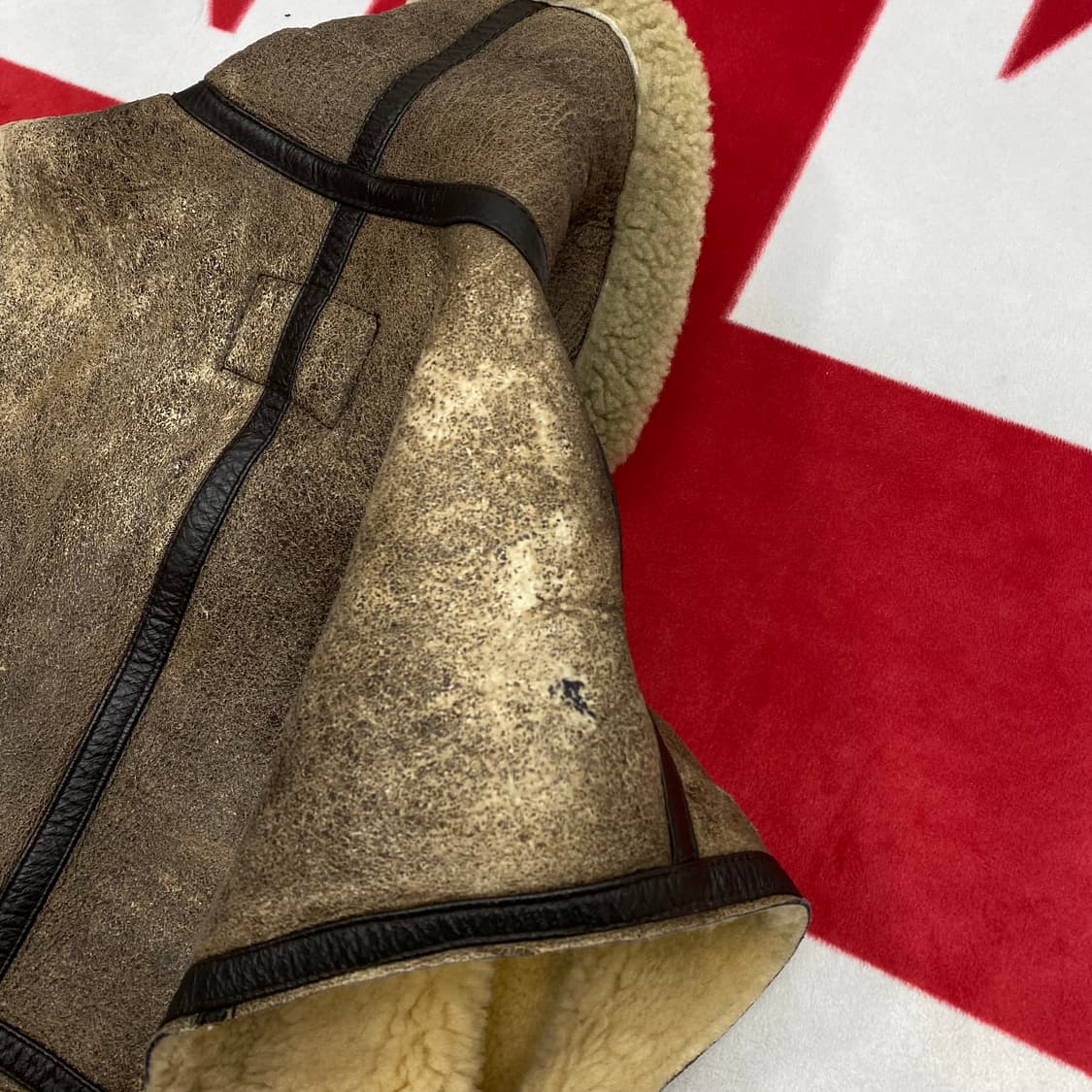 B-3 무스탕 베스트 L  상품이미지8